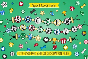 Creative Font Designs for Soccer Bracelets