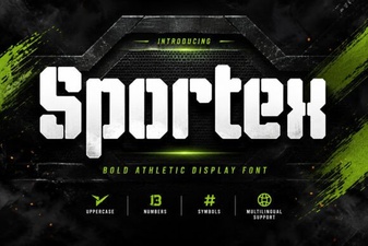 Sportex Font: Modern Athletic Design for Projects