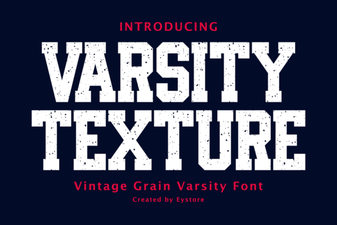 Varsity Texture Fonts for Sports and Design Projects