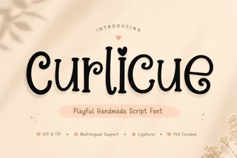 Design Projects with Curlicue Fonts