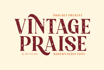 Vintage Praise Font for Creative Print Projects